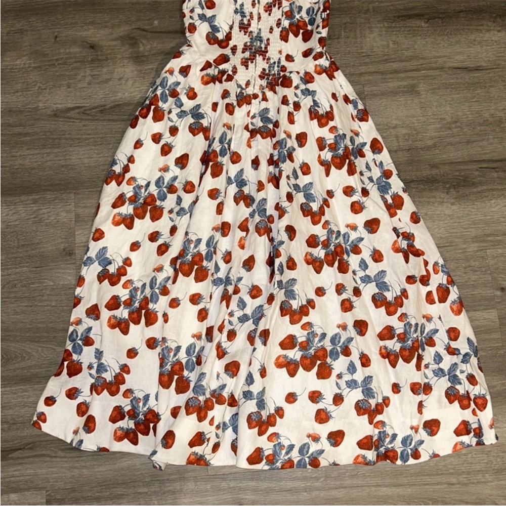 Reformation Balia Linen Sleeveless Basque-Waist Midi Dress - Picture 14 of 14
